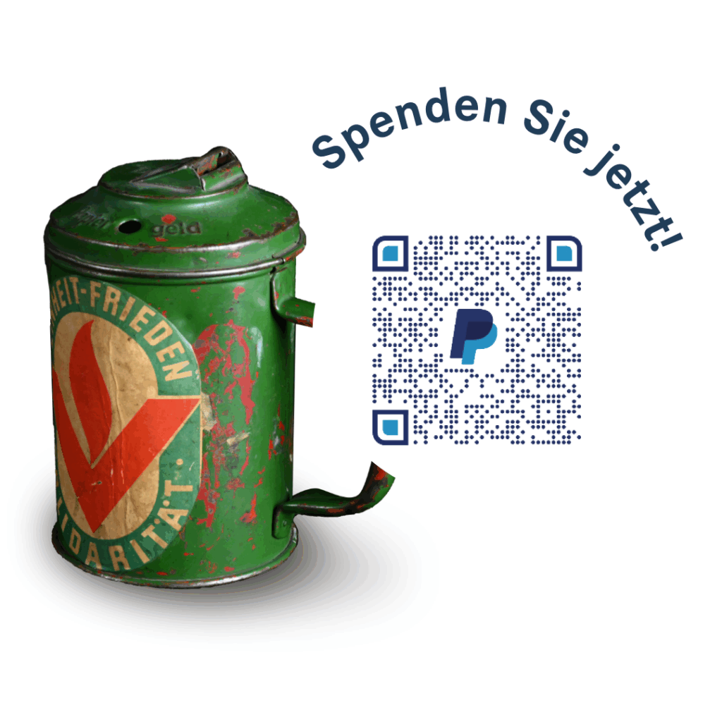 Spenden für das soziale Proket Kompass70+, initiiert von der Volkssolidarität Dresden